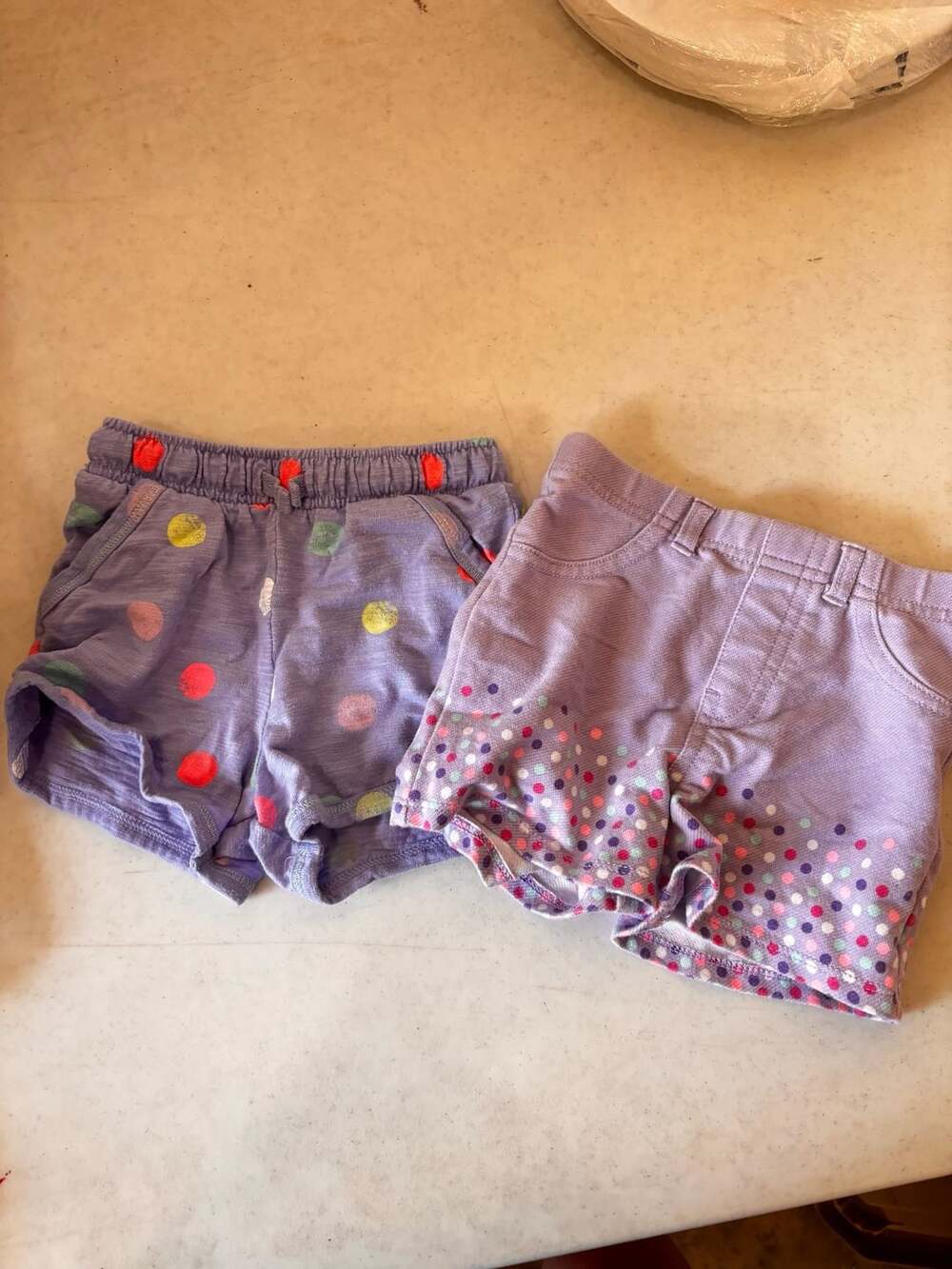 Garanimals Purple Polka Dot Denim Shorts Size 18M